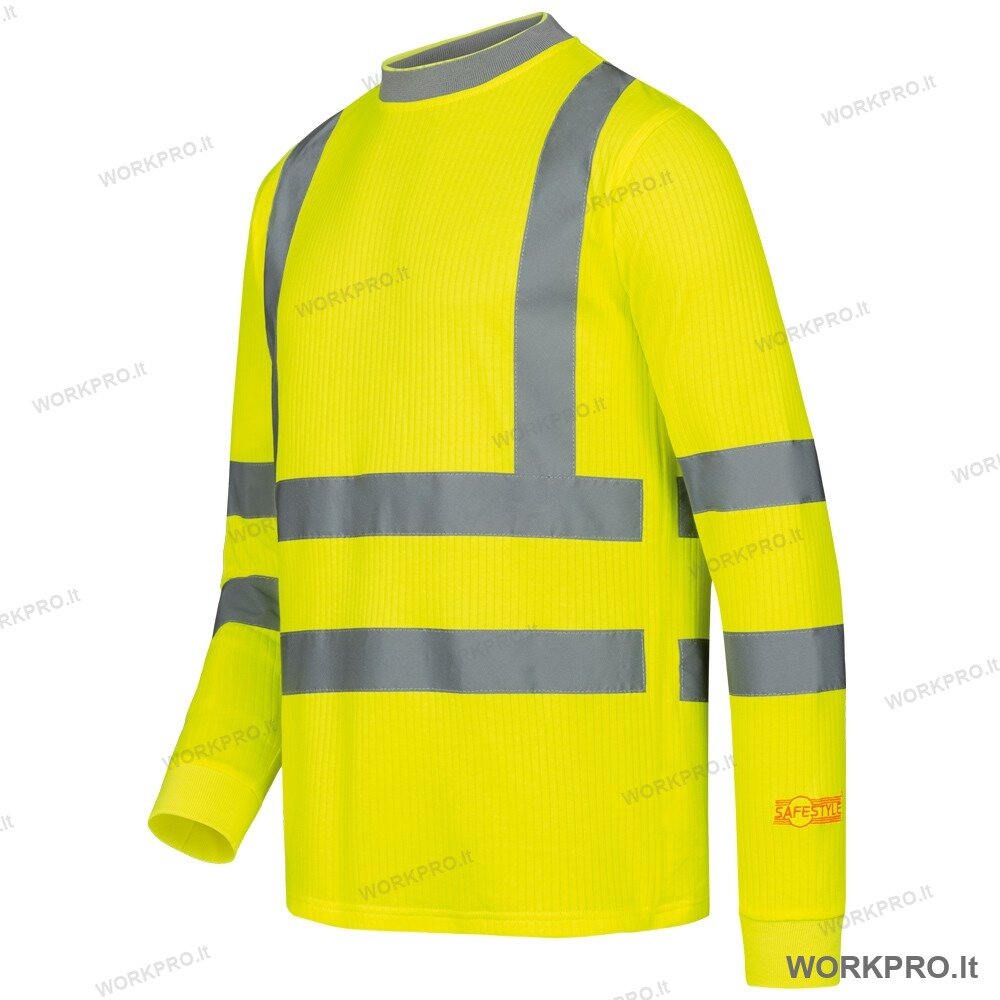 Marškinėliai OLEAS, ilgomis rankovėmis, hi-vis geltoni 2 Marškinėliai OLEAS, ilgomis rankovėmis, hi-vis geltoni 2