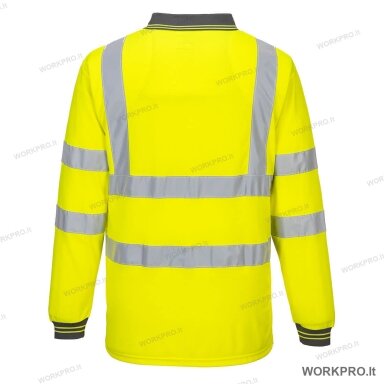 Marškinėliai polo S277, ilgomis rankovėmis, hi-vis geltoni