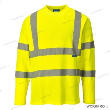 Marškinėliai polo S278, ilgomis rankovėmis, hi-vis geltoni
